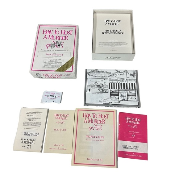 HOW TO HOST A MURDER Game THE CLASS OF '54 Vincent Price Murder Mystery Mint - Picture 9 of 11